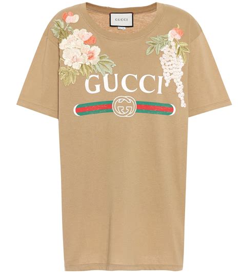 cotton jersey t-shirt with gucci embroidery|GUCCI Embroidered cotton.